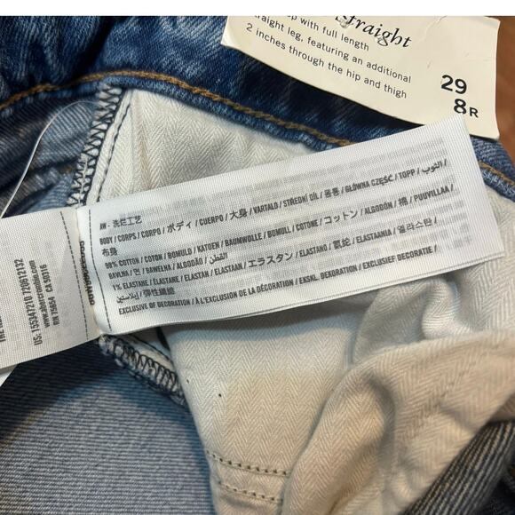 NWT Abercrombie & Fitch The 90’s Straight Low Rise Curve Love Jean Size 8R/29 - Picture 6 of 7